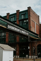 Handpainted sign in the Distillery District in Toronto, Canada.