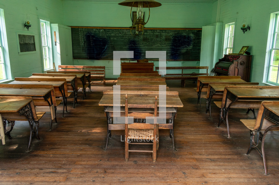 empty school house classroom 
