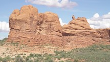Arches National Park Arch Rock Beautiful Rock Formation with Mountain on The Background Moab UTAH