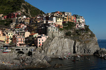 Seaside village houses in Italy