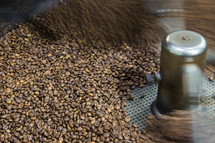 grinding coffee beans 
