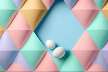 Easter Background with pastel colors and eggs