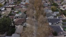 Drone over los ángeles neighborhood