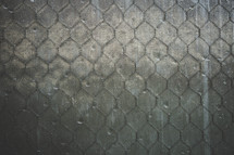 a screen and chicken wire 