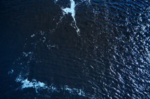 Full frame of the rough water in a dark Atlantic ocean