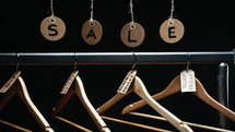 Sale background with crutches and dark background 
