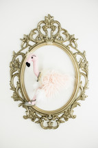 flamingo in a frame 