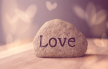 word love on a stone 