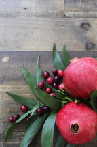 pomegranate and cranberries 