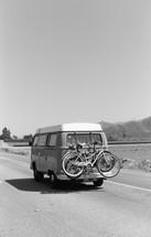 bikes on the back of a VW bus