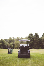 golf cart on a golf course 