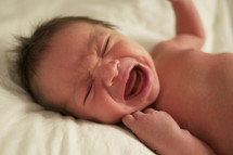 Infant crying.