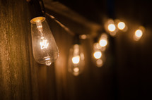 light from Edison bulbs 