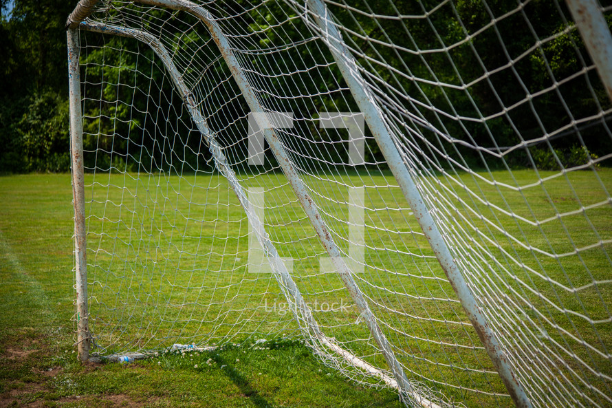 net on a soccer goal 