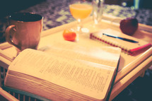 A Bible and breakfast in bed 