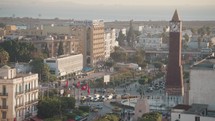 Avenue Habib Bourguiba Clock Tower and Memorial to President Habib Bourguiba Victory Day Monument Tunis, Tunisia