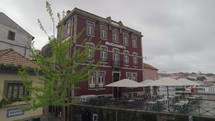 Porto, Portugal - A McDonald's with a beautiful old building by the Douro River in Porto.