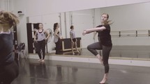 women at a dance class 