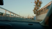 Driving through Los Angeles by car