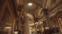 Paris, France -  The majestic domes inside La Madeleine Church, built in early 19th century in neoclassical style of a Roman temple