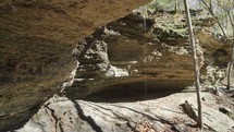 Moonshiners Cave and Waterfall Near Devil’s Den State Park Arkansas USA