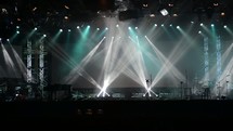 Concert stage lighting check.