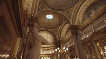 Paris, France -  The majestic domes inside La Madeleine Church, built in early 19th century in neoclassical style of a Roman temple