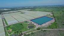 Aerial Footage Of Water Reservoir  