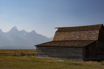 barn barn and mountain view 