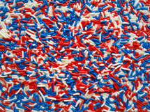 red, white, and blue sprinkles 