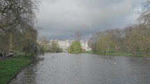 london, united kingdom - st james park lake, the oldest royal park birdcage walk in westminster