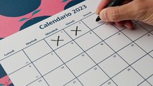 Crossing Off Days On Calendar