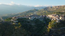 Italian Village Upon A Mountain. Careri Calabria 
