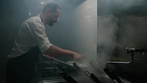 Hot Steam And Hard Work For The Restaurant Head Chef 