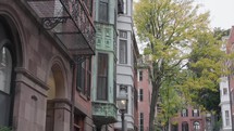 Historical house at Walnut street in the Beacon Hill neighborhood. a historic neighborhood in Boston, Massachusetts.