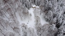 snowy nature aerial 