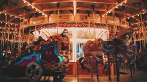 carousel ride at an amusement park  