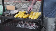 Grilled, Corn, Cob, Cooking, BBQ, Grilling, Summer, Food, Charred, Cookout, Outdoor, Delicacy, Barbecue, Picnic, Vegetables, Tradition