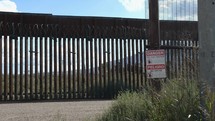The fence at the US Mexico border