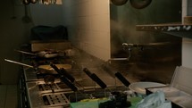 How A Restaurant Kitchen Looks After Work 