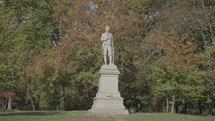 Alexander Hamilton Monument in Central Park on Fall Manhattan NYC