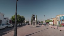 Monumento al Apóstol Santiago El Mayor on Horse Monument Patron Saint of the City in Plazoleta Santiago de Querétaro, Mexico