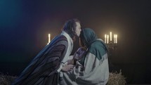 Mary, Joseph, and baby Jesus 