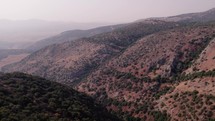 Drone footage overlooking the countryside in Israel.