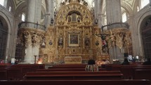 Interior of Mexico City Metropolitan Cathedral Roman Catholic Archdiocese - The Altar of Forgiveness