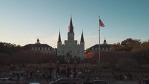 St. Louis Cathedral New Orleans and Jackson Square Louisiana USA