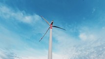 Wind Turbine Is Moving Fast Timelapse 