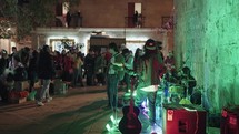 Oaxaca, Mexico - November 2, 2023: Street Band Performance on The Street during Dia de Los Muertos
