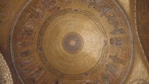 The interior details, dome and mosaic art paintings inside The Patriarchal Cathedral Basilica of Saint Mark, commonly known as St Mark's Basilica, Venice.