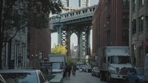 Brooklyn, New York City, USA - DUMBO - Down Under the Manhattan Bridge Overpass in The Morning